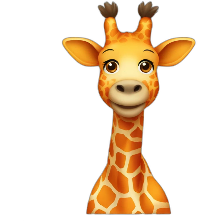 giraffe orange clothes emoji