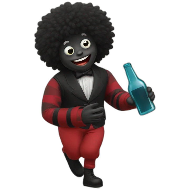 Golliwog drunk emoji