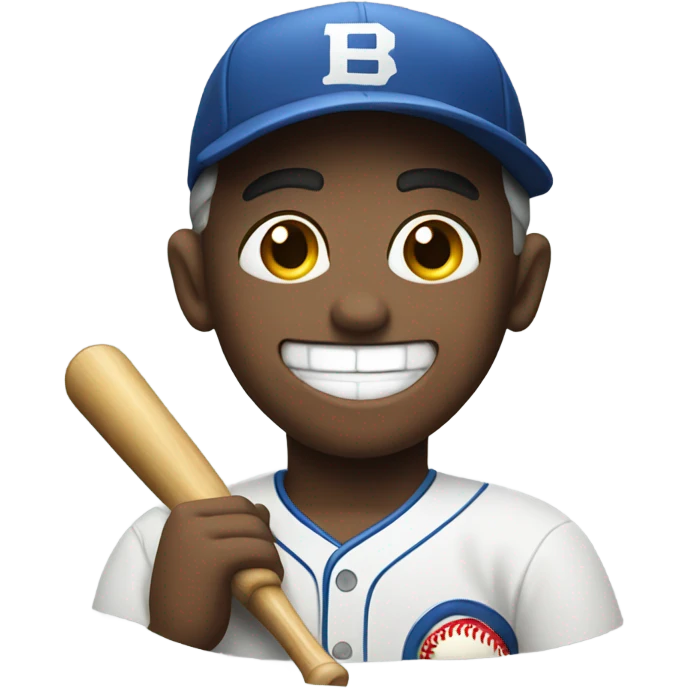 Smiling baseball emoji