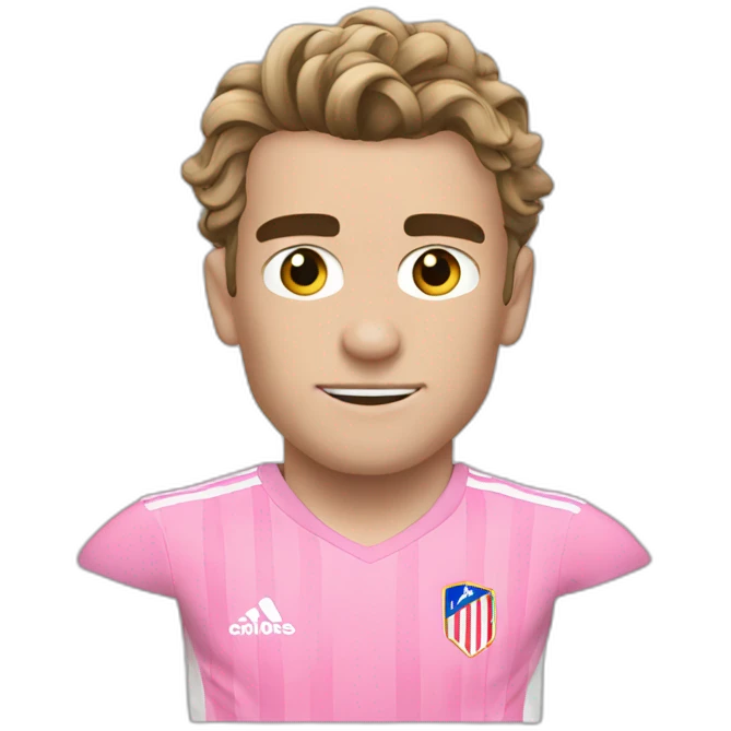 Griezmann cheveux rose emoji