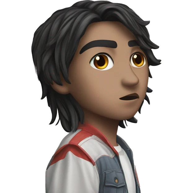 intense stare in red shirt emoji