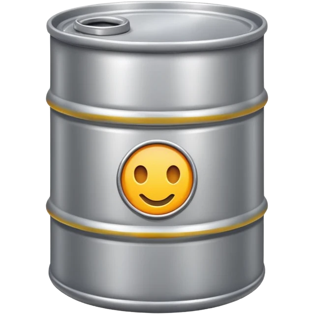 generate a realistic metal oil barrel without rust emoji