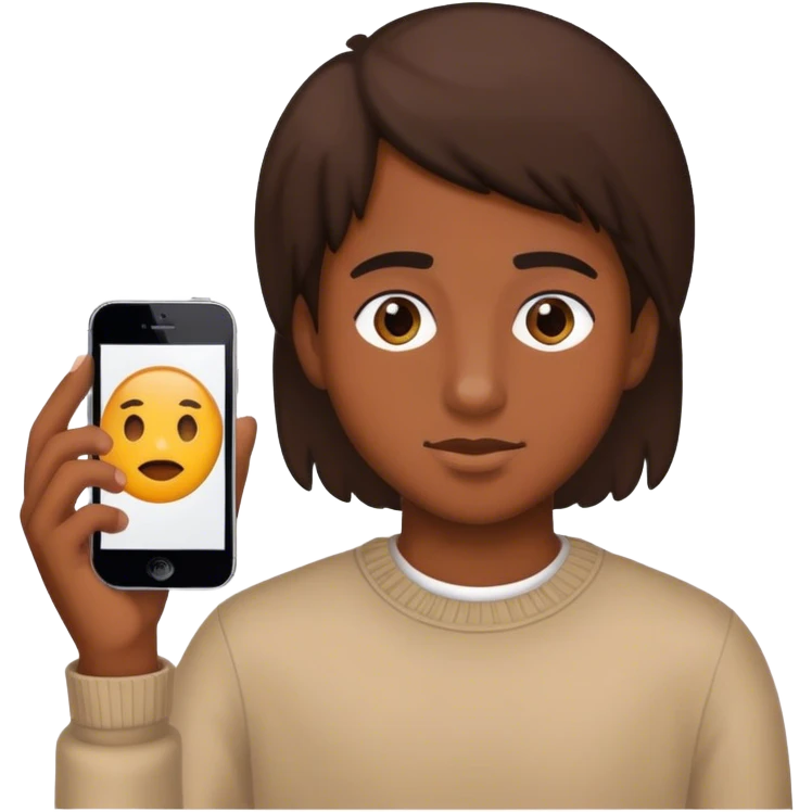young person on the Iphone emoji