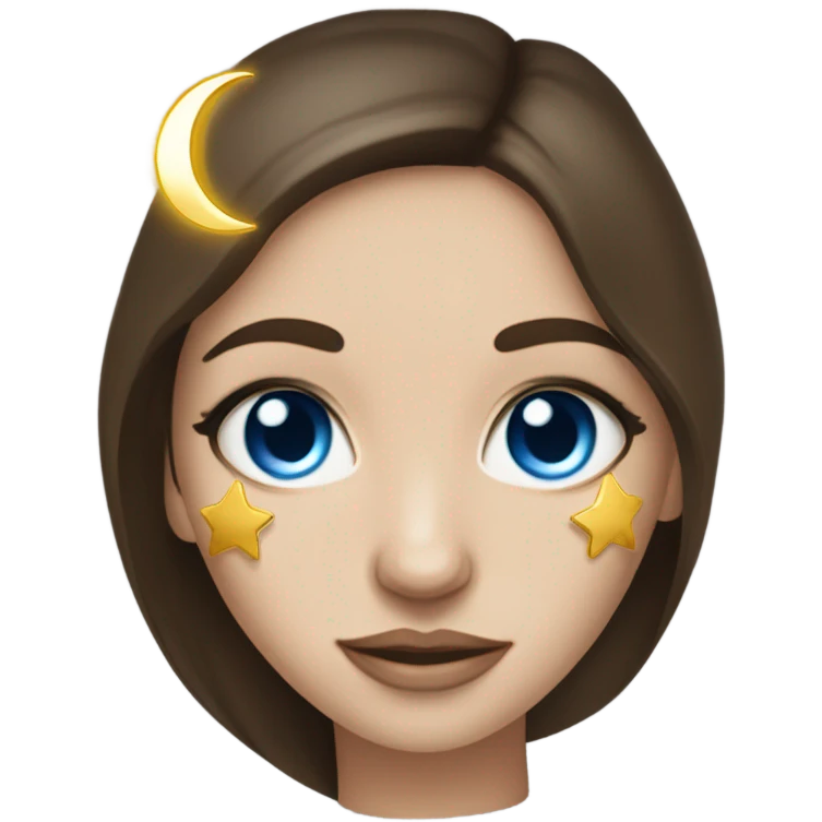 White Skin care on white freackles skin of a brunett blue eyes girl under eyes gel Gold eye patches shaped emoji