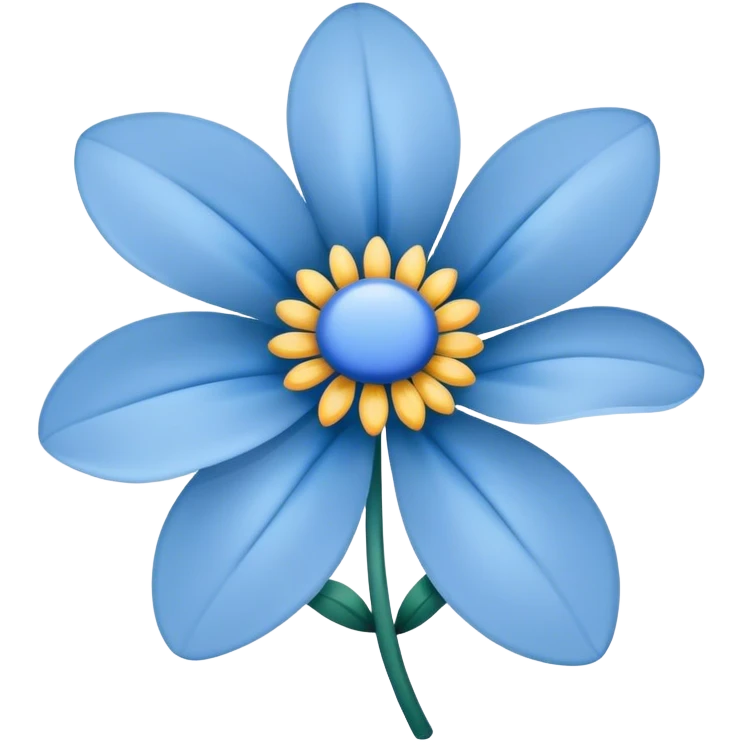 Gray blue flower  emoji
