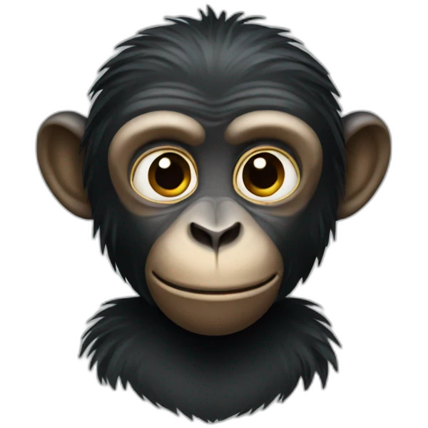Black monkey emoji