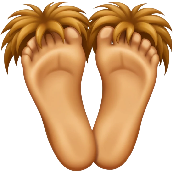Feet with a lot of hair  emoji