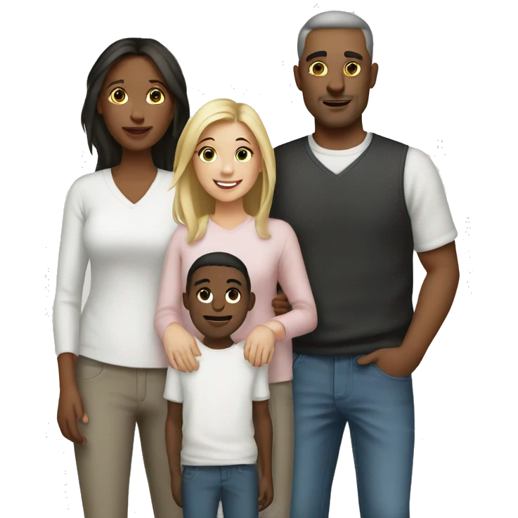 mother father daughter son white family emoji