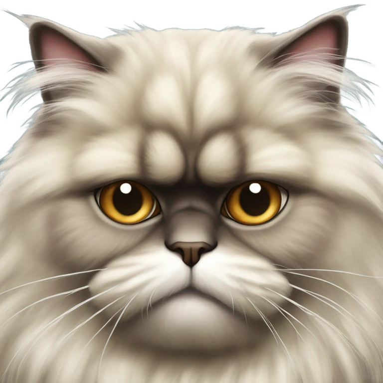 grumpy Persian cat emoji