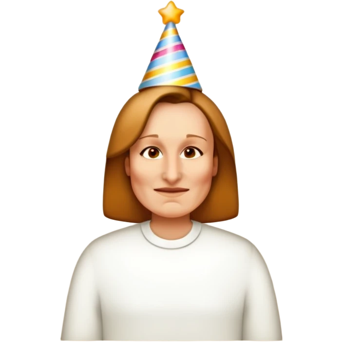 Wearing a birthday hat emoji