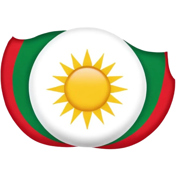 Kurdistan Flagge  emoji