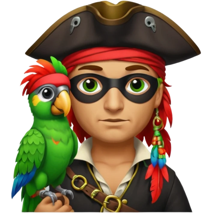 pirate and parrot emoji