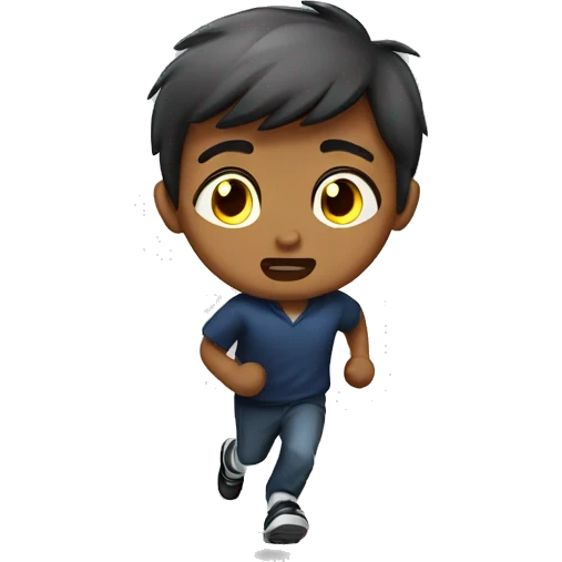 boy run urgent emoji