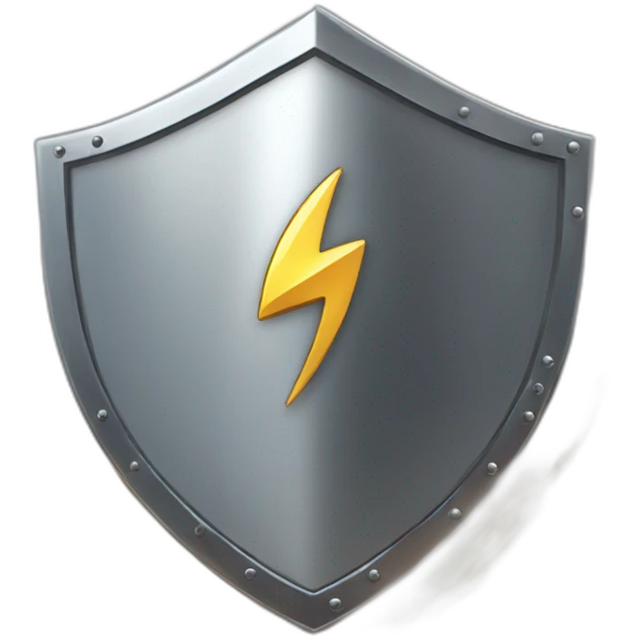shield rocket flash lightning logo emoji