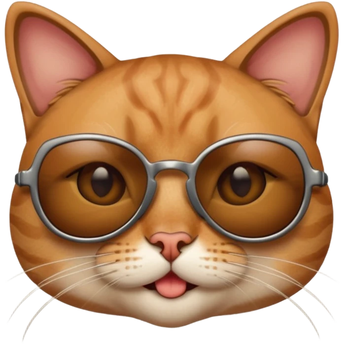 cat wearing sunglasses, playful expression emoji