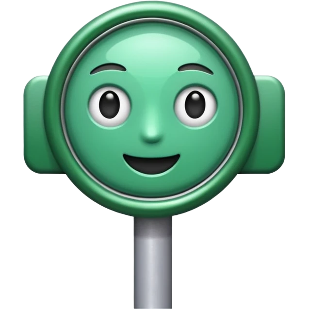 señal de pare con fondo verde emoji