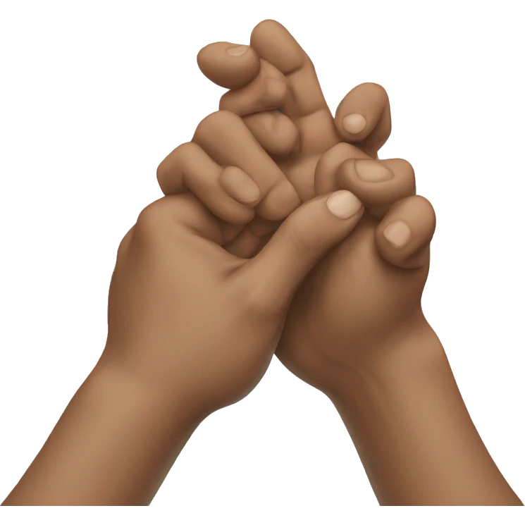 Two hands reaching each other emoji