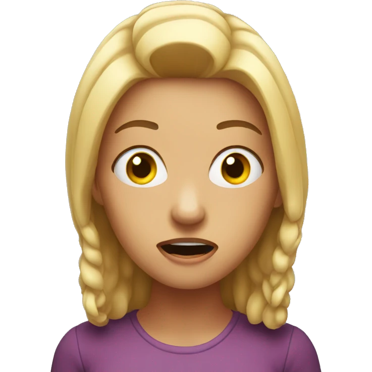 Scared lady emoji