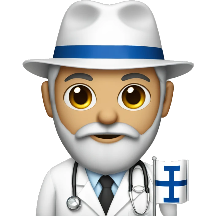 rabbi with Sidelocks holding israel flag who is a doctor  emoji