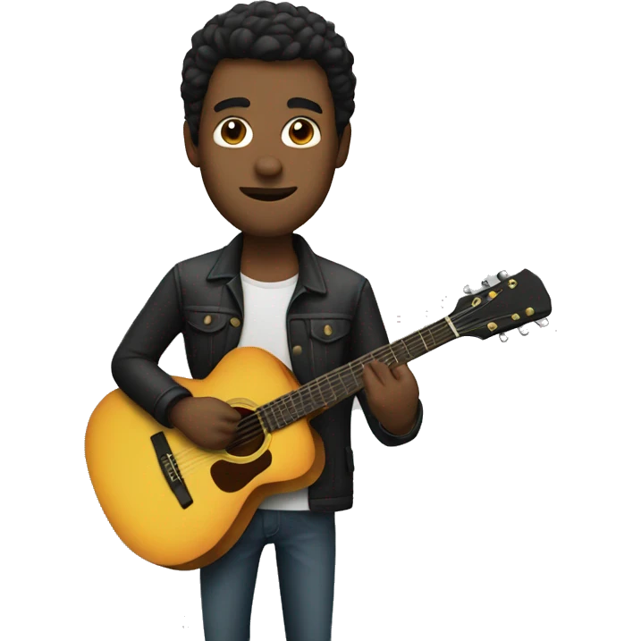 a man with guitar emoji