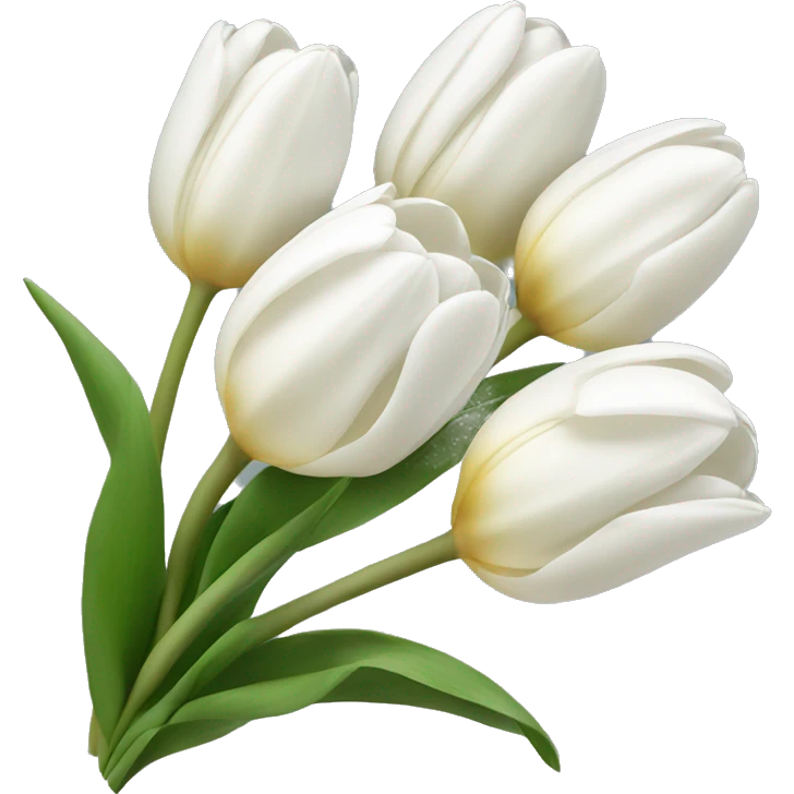 white tulip bouquet  emoji