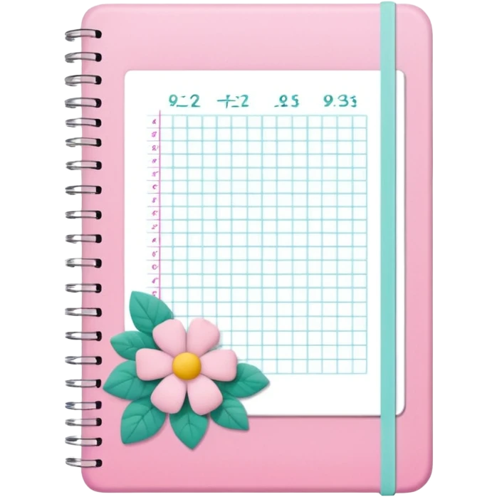 generate a notebook with math exercises make it aesthetic and girly emoji