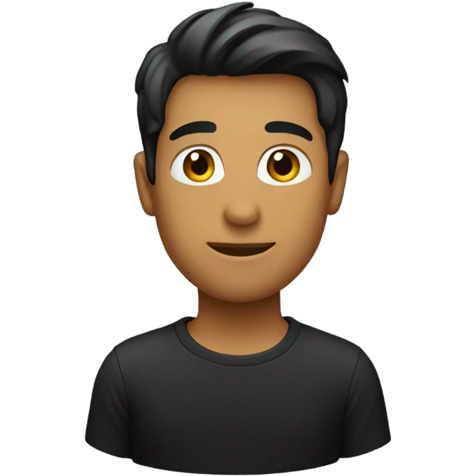 T shirt that is black emoji
