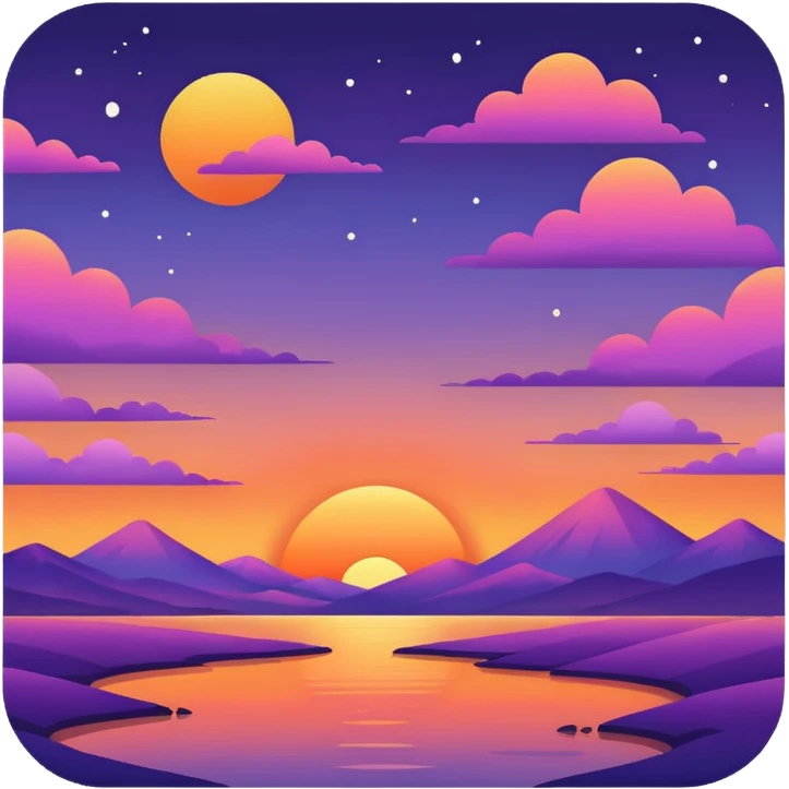 evening scene with sunset sky emoji