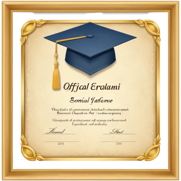 graduation certificate emoji