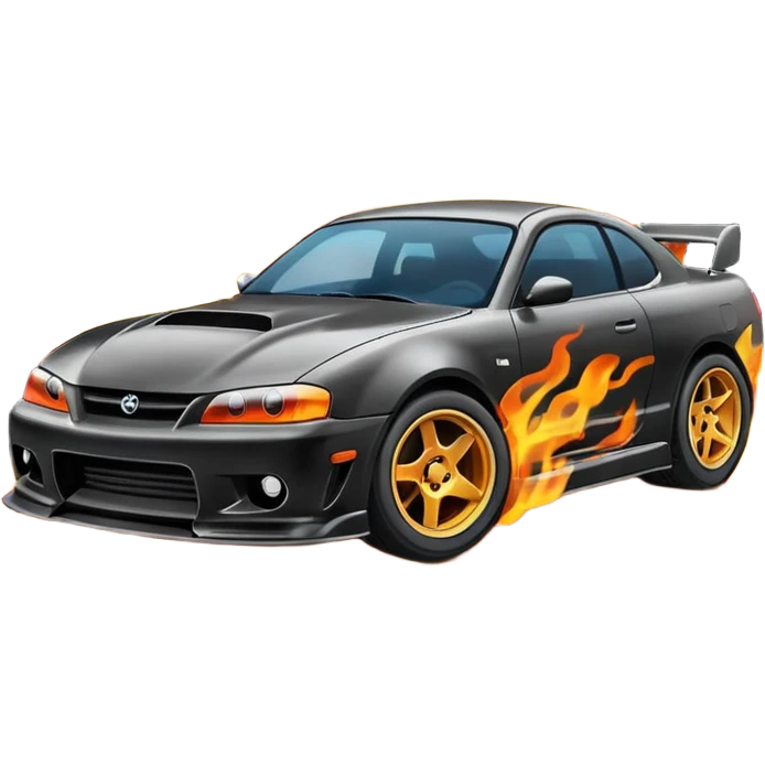 drifting car with tires smoke emoji