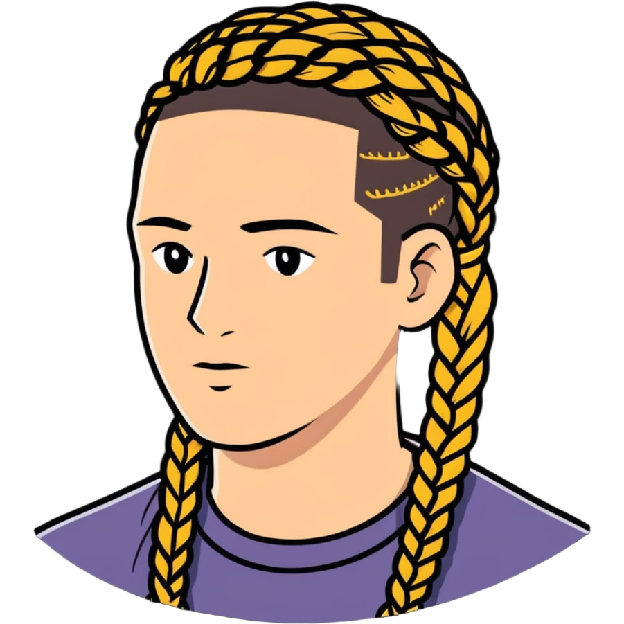 homme avec des tresses emoji