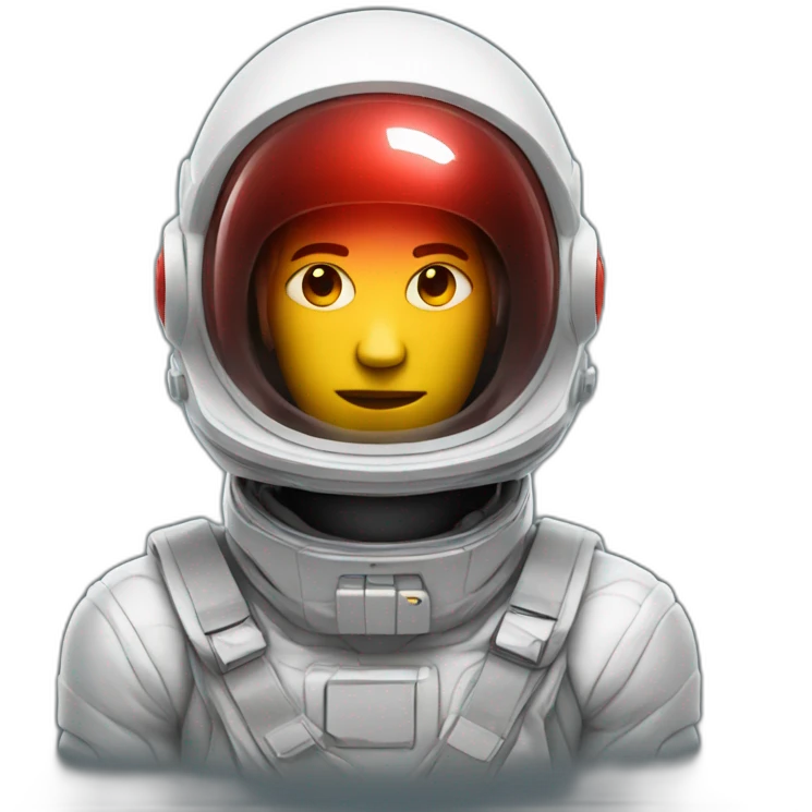 MAN IN A SPACE HELMET RED LIGHT emoji