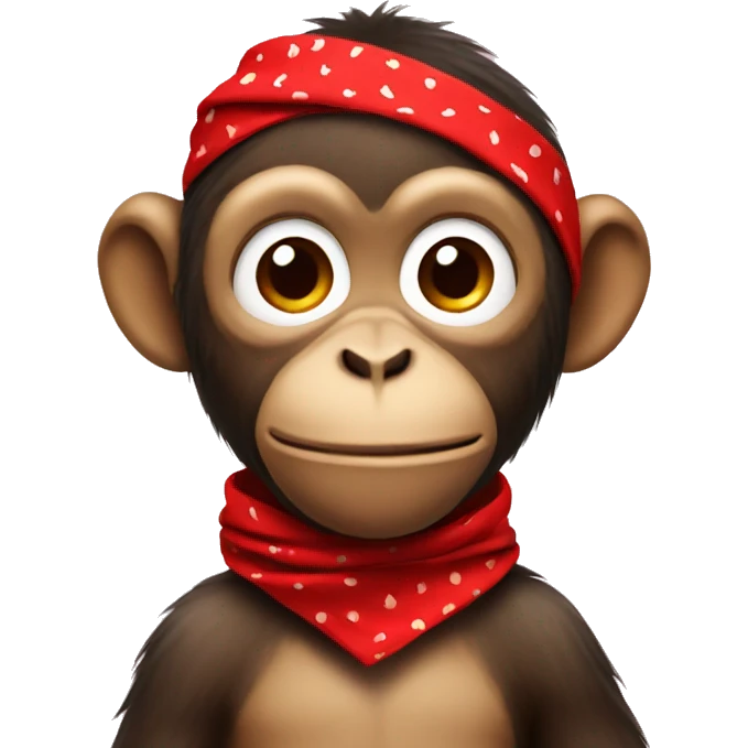 Monkey with red bandana emoji