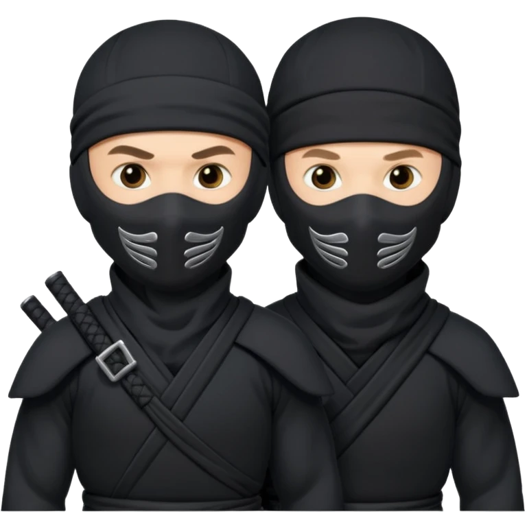two white men wearing ninja costumes emoji