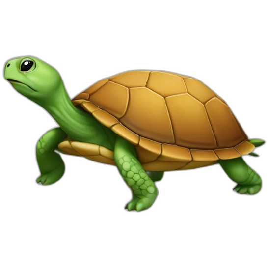 Une tortue emoji