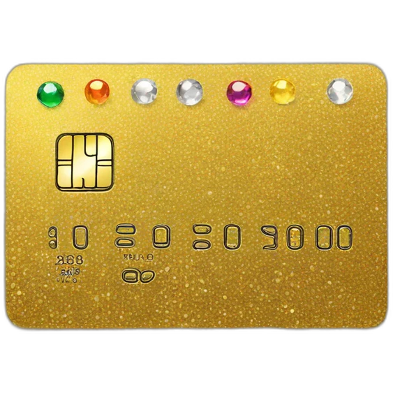 gold credit card with gems emoji