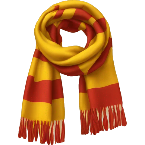 Scarf yellow and red emoji