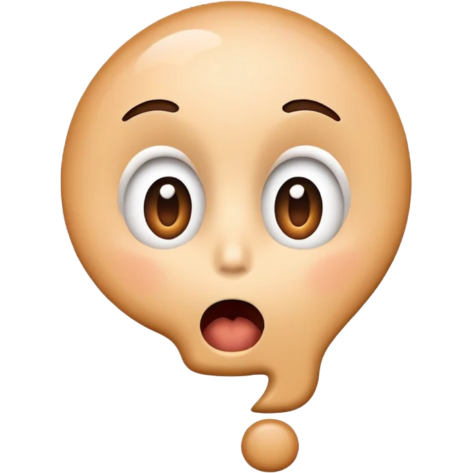 surprised face with a question mark emoji