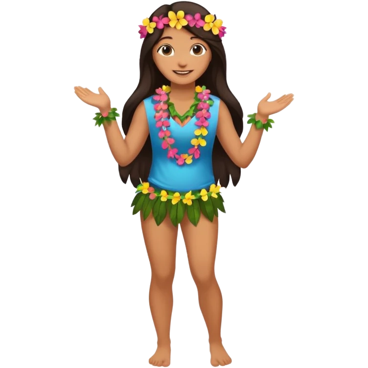 MUJER CUERPO COMPLETO HAWAI emoji