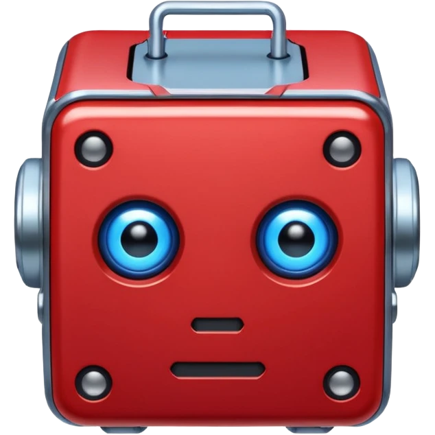 red cube robot character face emoji