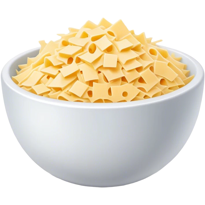 shredded white cheese in a bowl emoji
