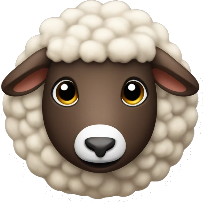 sheep with chocolate fur emoji