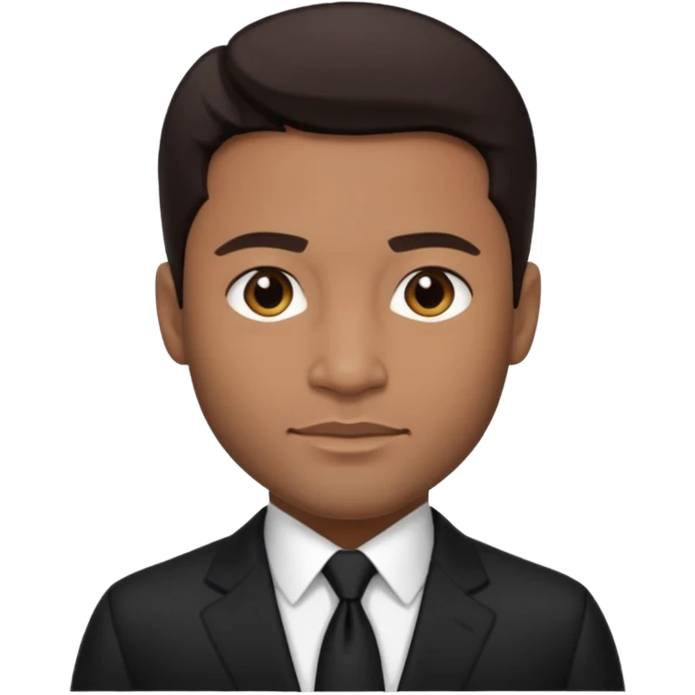 Andre Rison (b.1967) with dark brown hair, black suit emoji