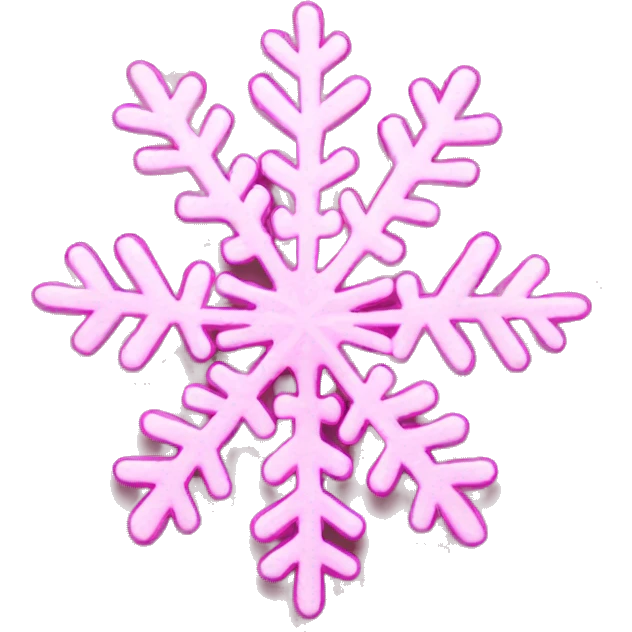 Pink snowflake bow emoji