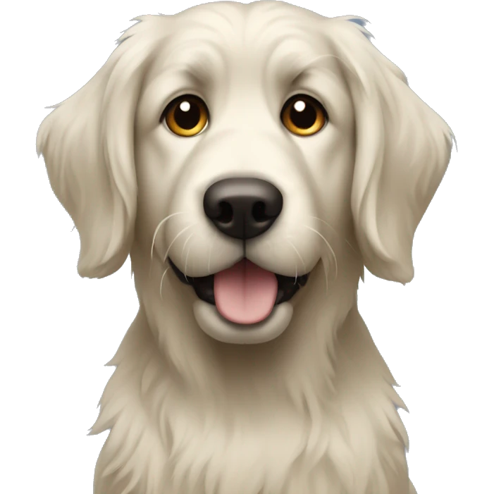 shaggy dog similar to labrador emoji