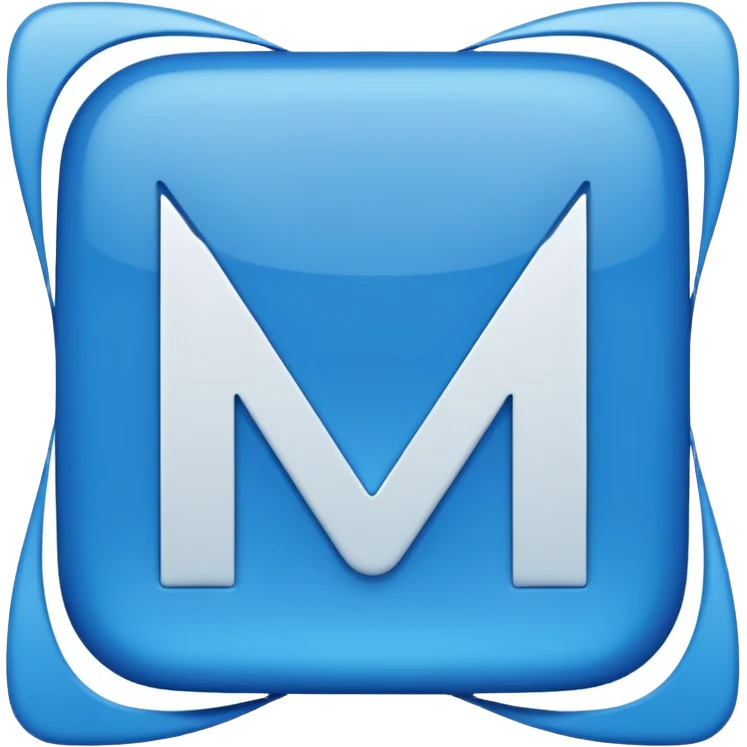 LETTER  " MA " IN SQUARE SHAPE BLUE BACKGROUND emoji