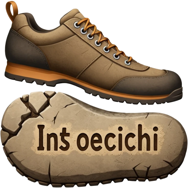 generate a ultra realistic cinematic shoe print-style inscription "ИСТОРИЧЕСКИЙ" emoji