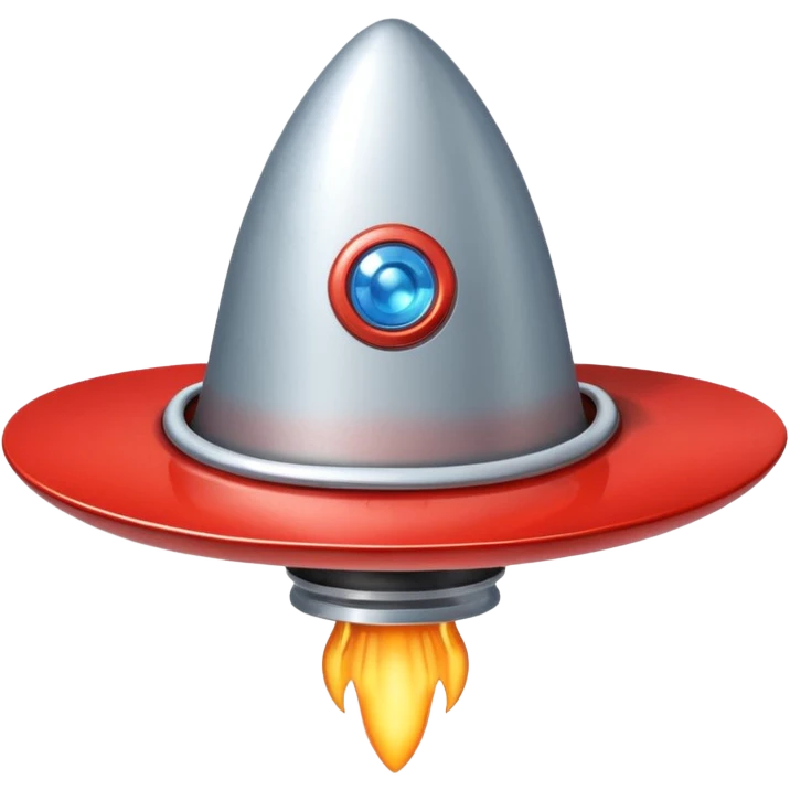 Rocket ship with cowboy hat and a tear emoji