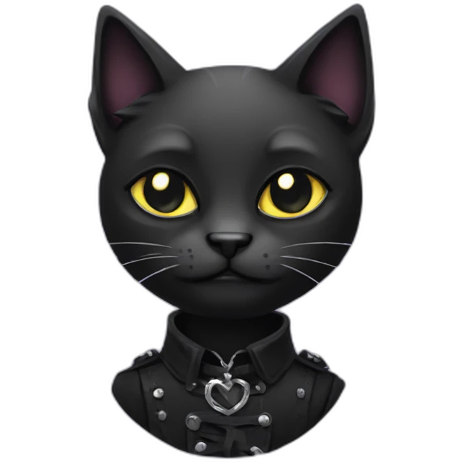 goth-cat emoji