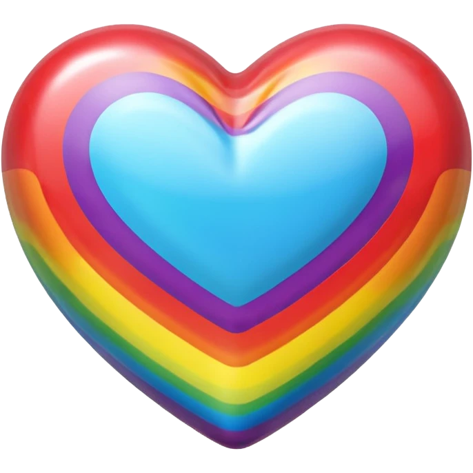 Make the realistic heart-shaped candy rainbow-colored, isolated on a transparent background with no visible background. Maintain a realistic style with vivid rainbow colors on the candy wings. emoji